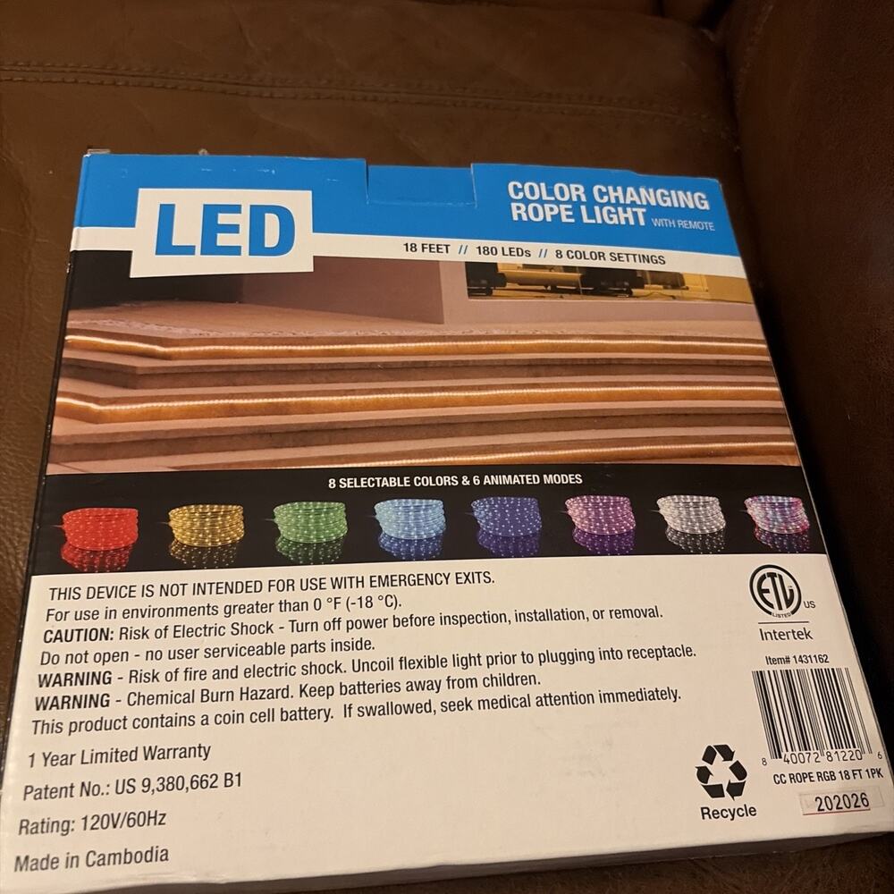 FG-03603 120V LED Color Changing 18ft Rope Light with Remote Control - Picture 7 of 12